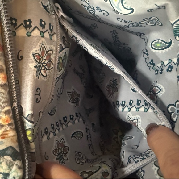 Vera Bradley multi-compartment travel crossbody bag in Citrus Paisley pattern - Picture 11 of 14